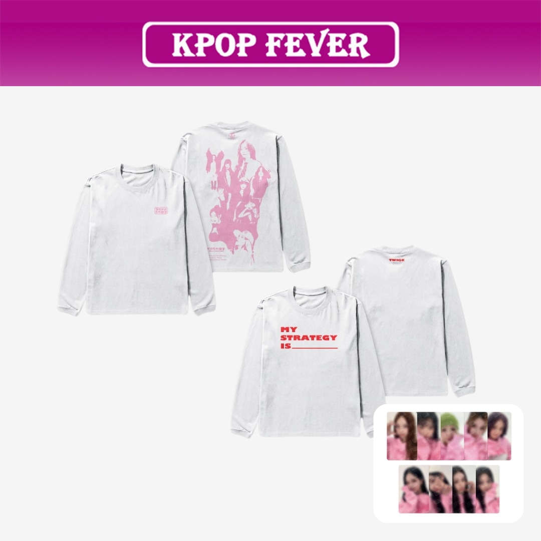 [online特典] TWICE - [ STRATEGY ] POP-UP STORE MD / LONG SLEEVE T-SHIRT LOGO / PORTRAIT Ver.