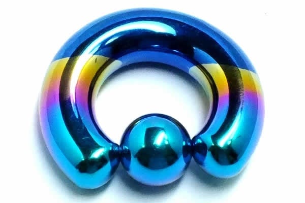 ニッケルフリー ボディピアス 0G 虹色 レインボー チタン CBR キャプティブビーズリング 0ゲージ メンズ レディース 男性 女性 G23 定番 輪っか プレゼント rnr0gxxxxxxxx