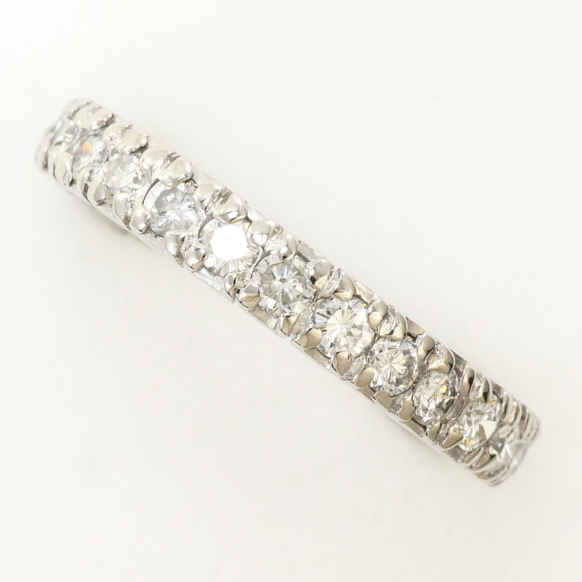 Pｍプラチナ リング・指輪 13号 ダイヤモンド 1.00ct カード鑑別書 総重量約3.7g ジュエリー 中古