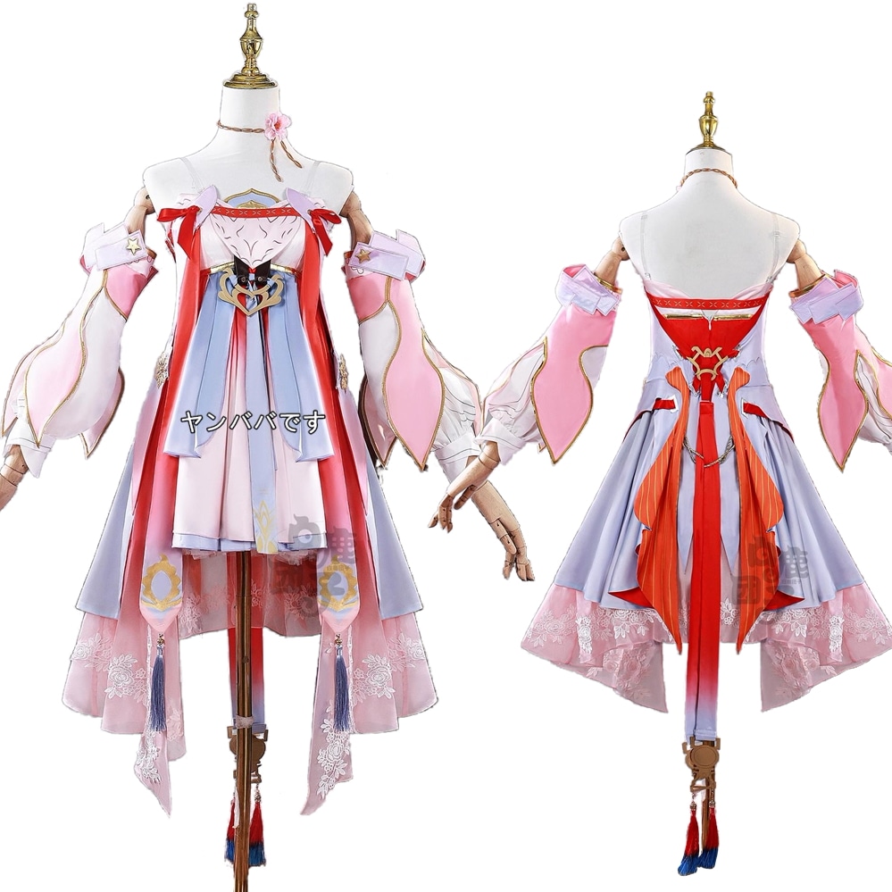 鳴潮 今汐桃の夭夭コスプレ衣装(ウィッグ 靴別売り)