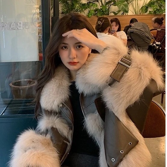 急速出荷 24 新作レディース皮ジャンパー毛皮アウターショット丈