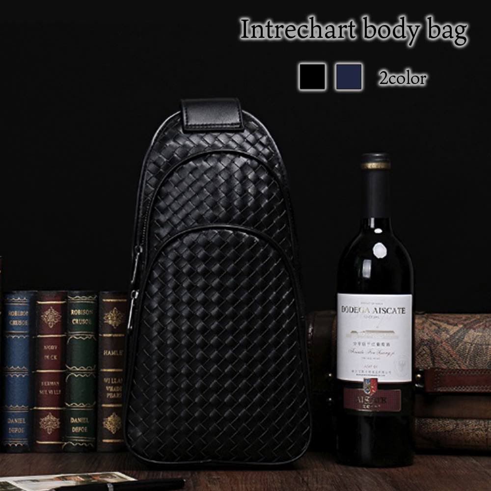 ボディバッグ メンズ イントレチャートボディバッグ 秋 ウエストバッグ バッグインバッグ ショルダーバッグ スポーツ 大きめ 革 ハイ おしゃれ ブランド かっこいい 防水 きれいめ 40代 おすすめ