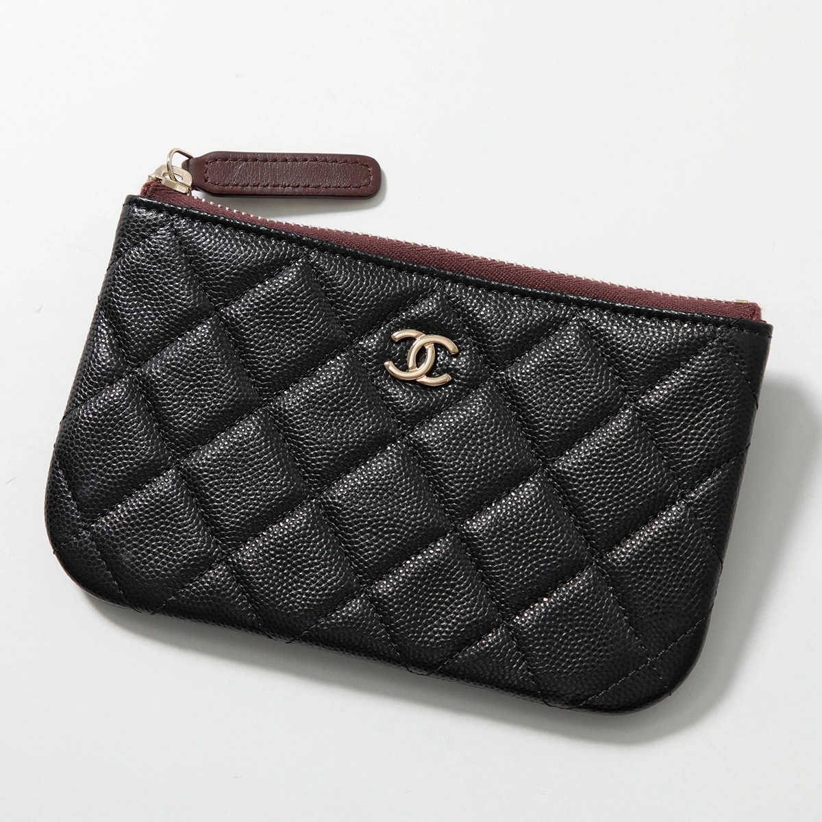 CHANEL シャネル ポーチ MATELASSE マトラッセ AP4020 Y33352 クラシック スモール ジップ ミニ キャビアスキン ココマーク CCロゴ C3906