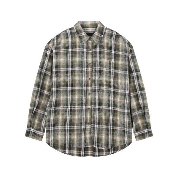 [] 女性) ウォッシュドルーズフィットチェック長袖シャツ (B253SH510P1) [P003772430]