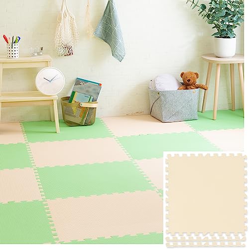 アイリスプラザ ジョイントマット 大判 3畳 60cm 20mm コルクマット カラーマット 防音 傷防止 ペット 赤ちゃん 6060 ベージュ PEJTM-602 16枚セット