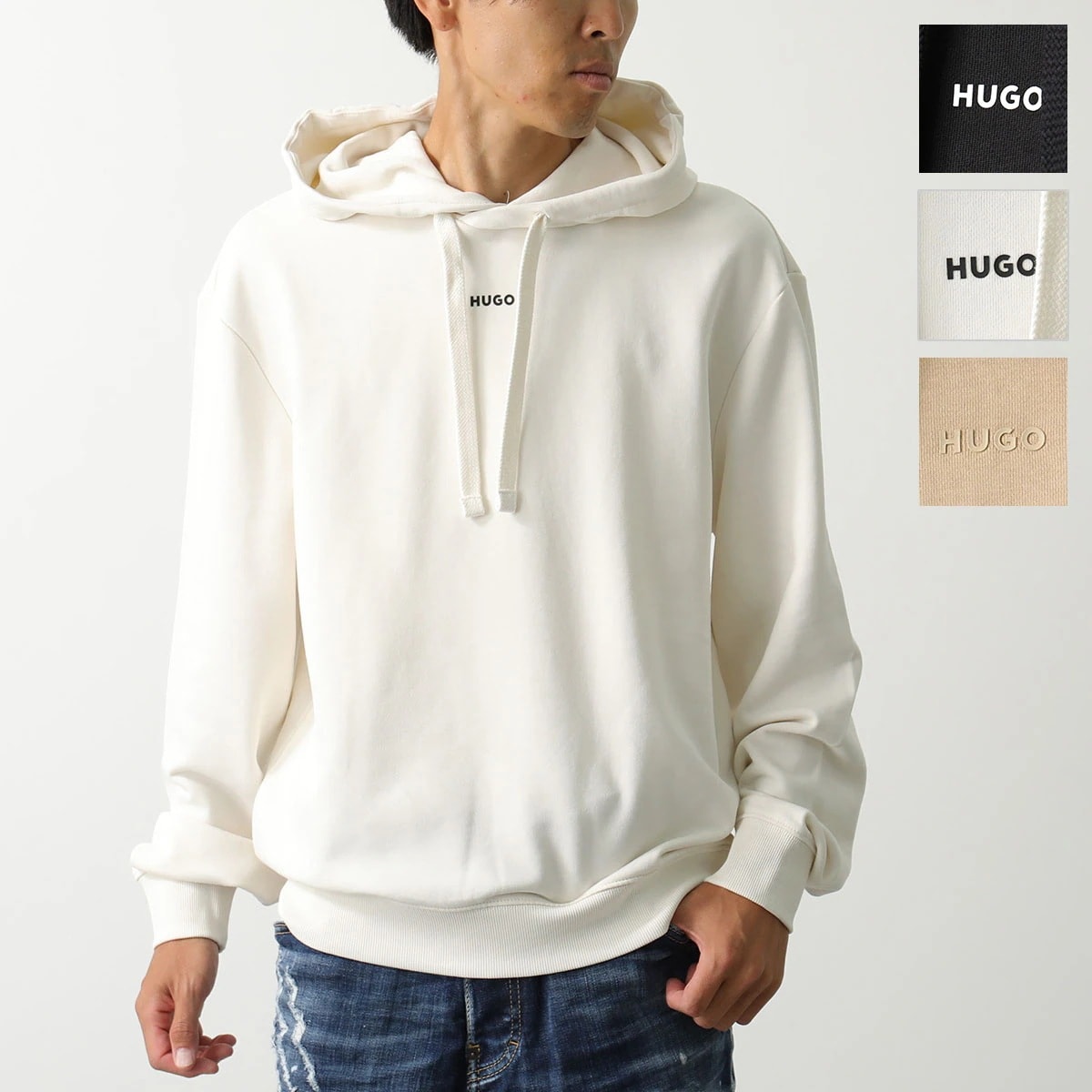 HUGO BOSS HUGO ヒューゴボス パーカー 50486478 メンズ プルオーバー フーディー スウェット ロゴ コットン 長袖 リラックスフィット カラー3色
