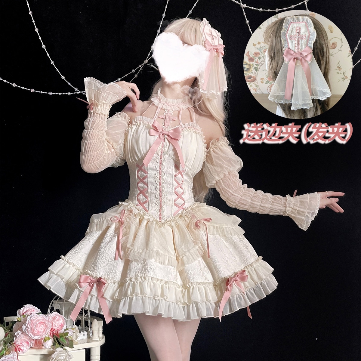 クロスプリンセス ロリータ ゴシック風 ダーク Agファミリー オーセンティックロリータドレス Cos サスペンダースカート Jsk パフォーマンス