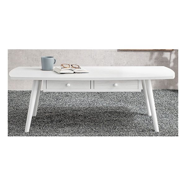 テーブル 約 幅110×奥行48×高さ37cmホワイトウォッシュ MT-6353WS