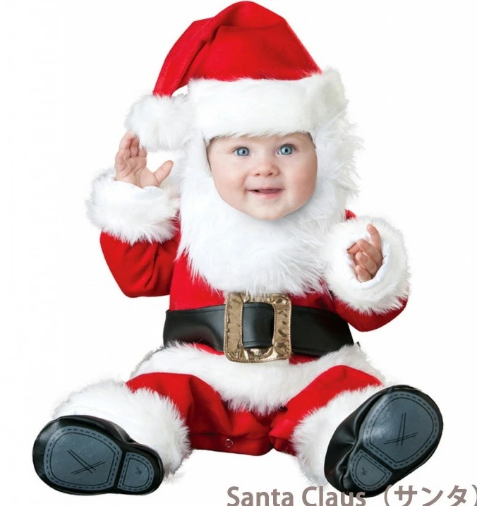 短纳期サンタクロース コスチューム ベビー 着ぐるみ 赤ちゃん 男子 女子 子供服 クリスマス 衣装 キッズ 子ども服 カバーオール Santa Claus コスプレ 仮装 変装 サンタ ロンパース