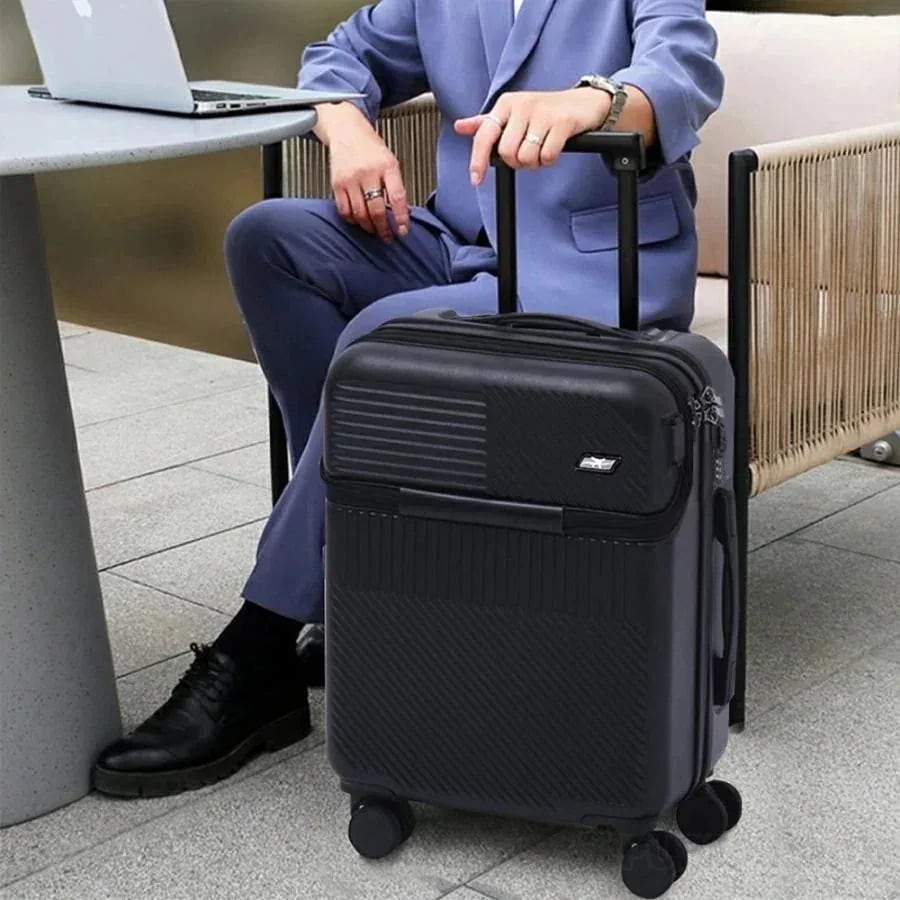 スーツケース フロントオープン 機内持ち込み 大容量 軽量 静音 かわいい TSAロック360度回転 おしゃれ ビジネス 旅行 USBポート付き 男性 女性