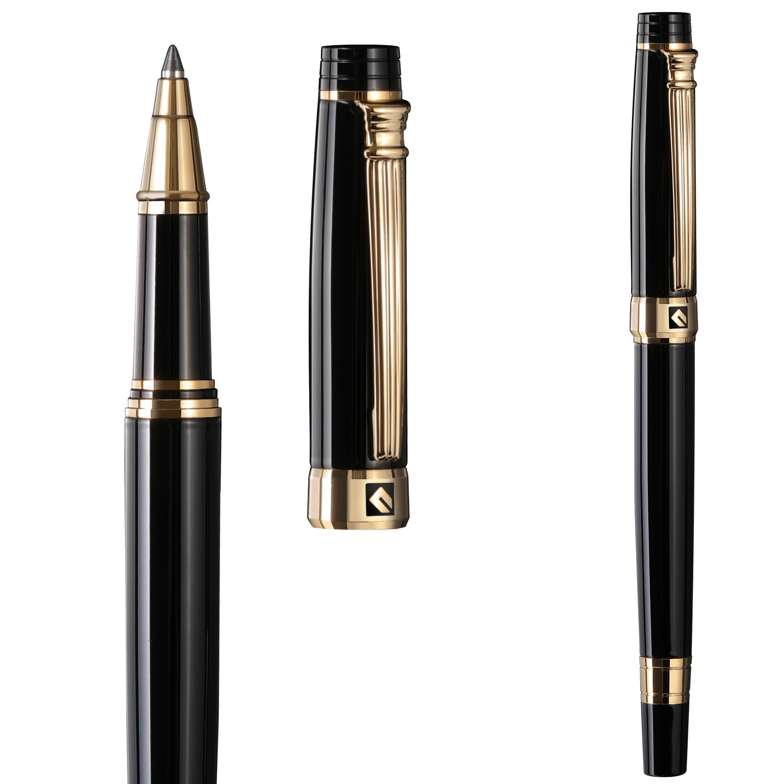 ボールペン 高級, 男性の女性KEYZOR- 24K ゴールド仕上げの見事な豪華なペン シュミット インク リフィル最高のローラー ボールペン ギフトセット メンズ，プレミアム 誕生日プレゼント ギフ