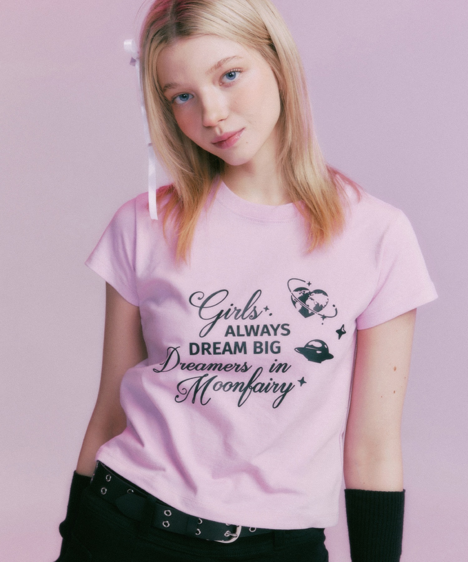 MF FANCY LOGO TEE-PINK