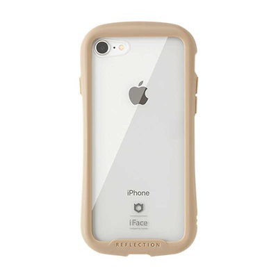 他サイト： HAMEE　iPhone SE 第3世代/第2世代/8/7専用 iFace Reflectionハイブリッドガラスケース(ベージュ)　41-907146(ベｰジュ)の商品画像