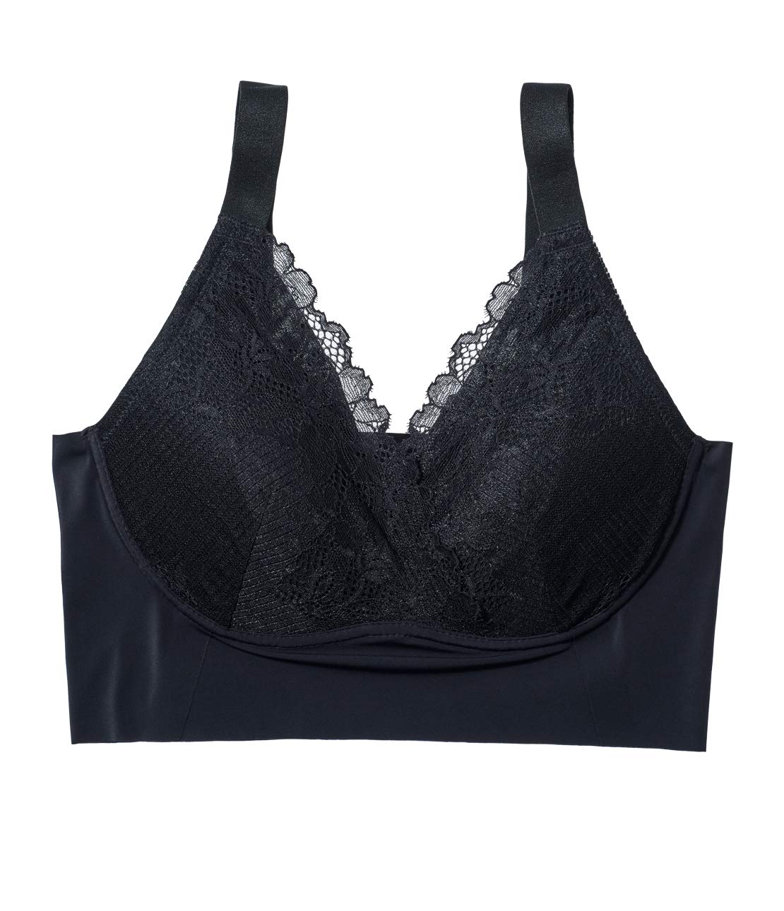 [ピーチ・ジョン] ナイトブラ 【美胸 寄せ上げ ふっくら谷間 バストメイク 優しい肌当たり レース ホックなし ノンワイヤー 】 ぷるふわ ナイトブラ ブラック BC75