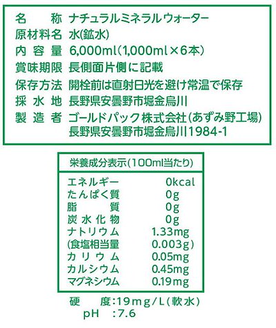 Qoo10] ゴールドパック AZUMINO ミネラル