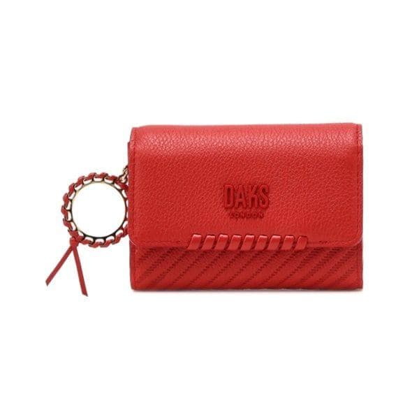 レッドパターン配色牛革二つ折り財布 DCWA6E146_s