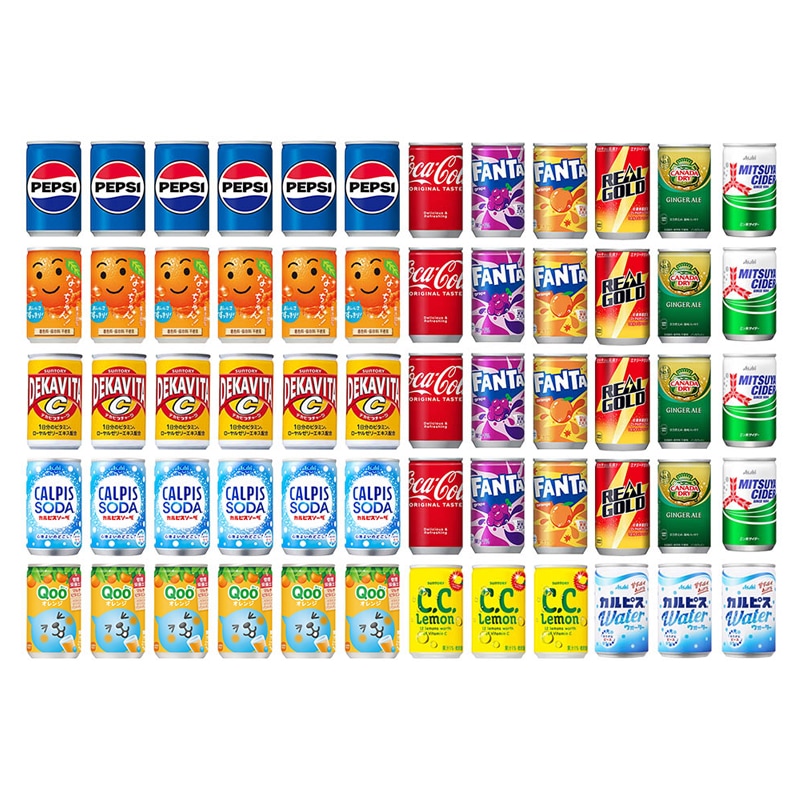 ジュース 詰め合わせ 2ケースセット 炭酸飲料 ミニ缶 160ml 13種 合計60本 飲み比べ アソート まとめ買い 炭酸ジュース