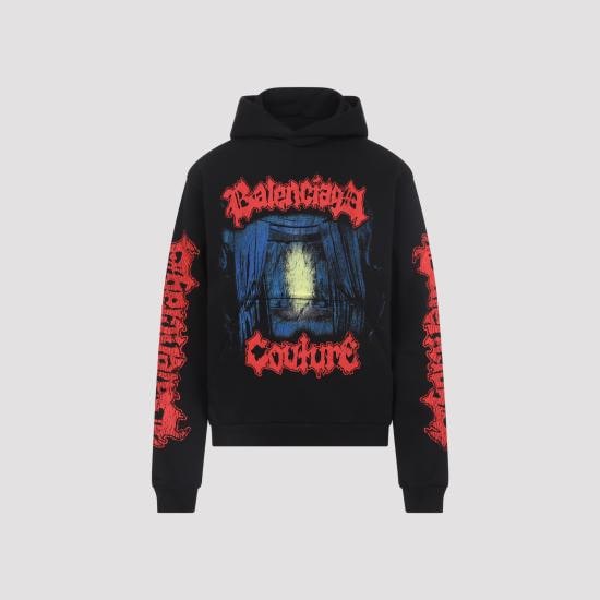 BALENCIAGA Women Hoodies 851238 TUVD9 1000 BLACK