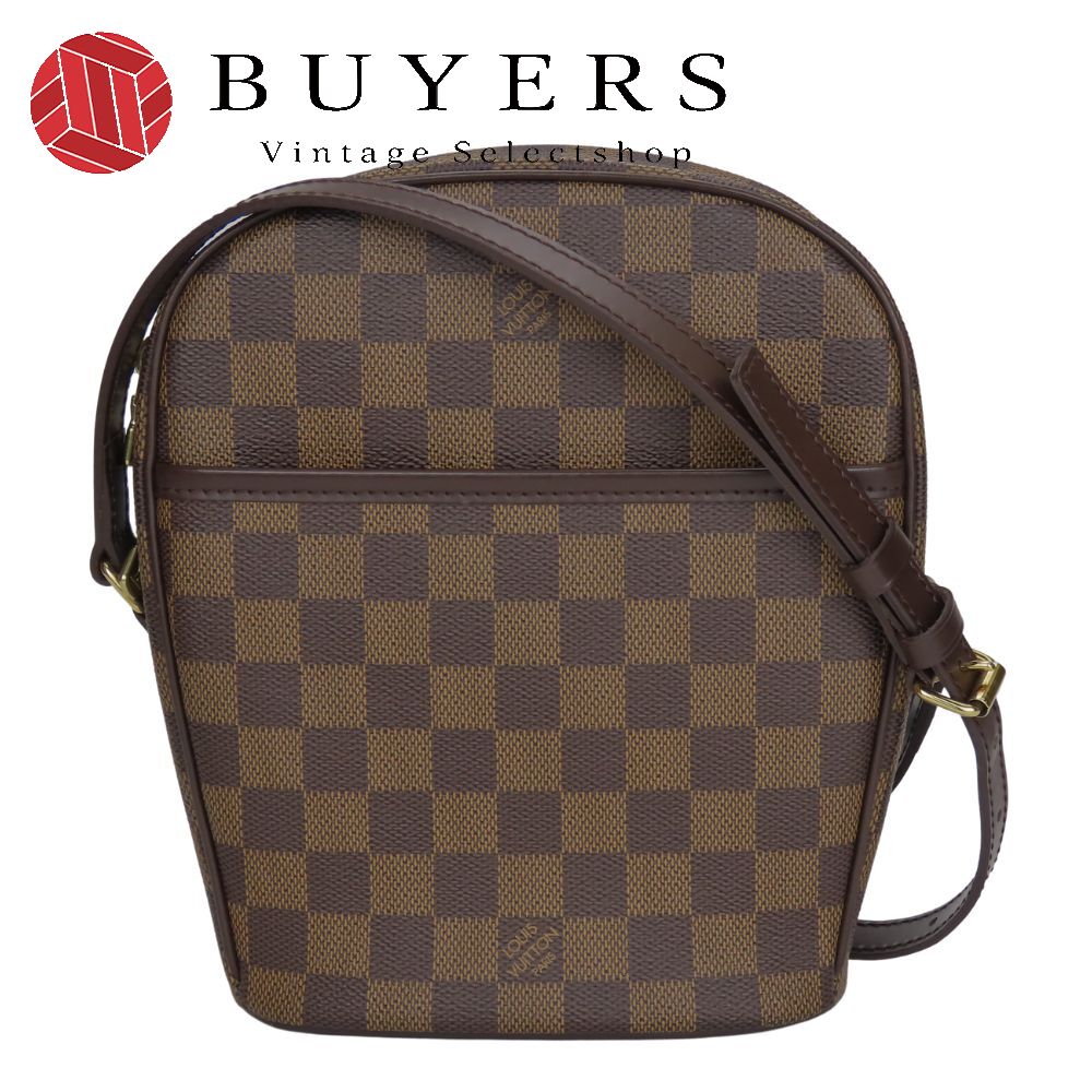 中古 ショルダーバッグ イパネマPM N51294 ダミエ エベヌ ブラウン系 ゴールド金具 斜め掛け 普段使い レディース 女性