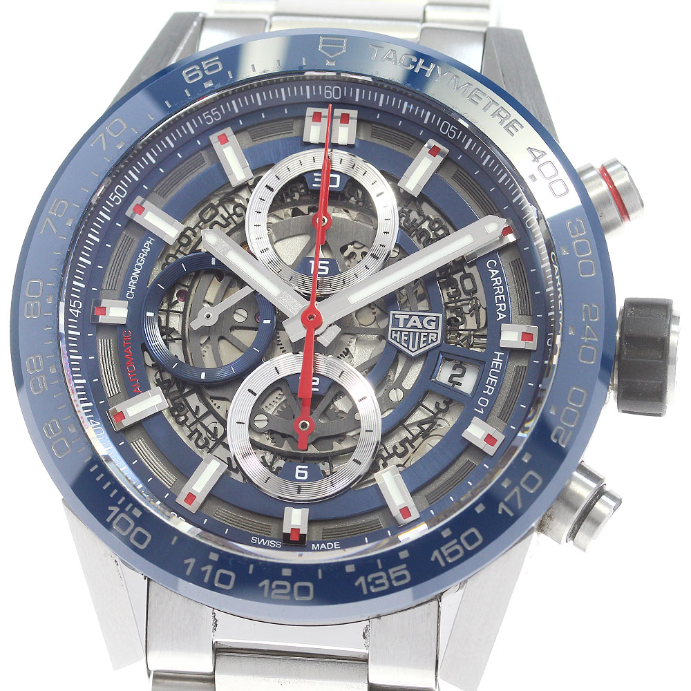タグホイヤー TAG HEUER CAR201T-0 カレラ キャリバーホイヤー01 デイト クロノグラフ 自動巻き メンズ 美品 箱付き_869927【中古】
