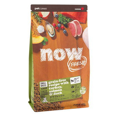 他サイト： ドッグフード　ＮＯＷ　ＦＲＥＳＨ　Ｇｒａｉｎ　Ｆｒｅｅ　スモールブリード　シニア＆ウェイトマネジメント　８００ｇ　ＣＲＣ45―02―20―20―00の商品画像
