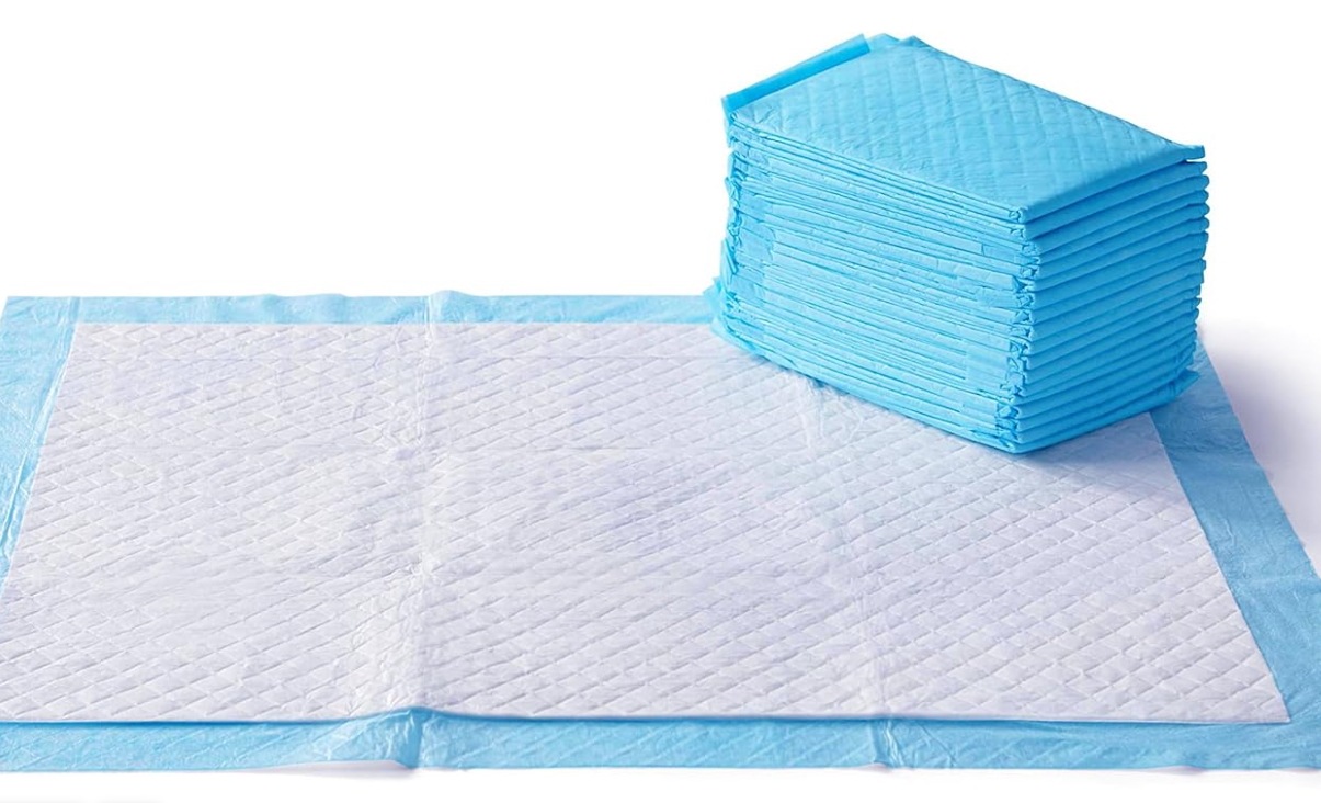 ベーシック ペットシーツ 犬用トイレトレーニングパッド 厚型特大サイズ 25枚セット 71x86cm, ブルー, ホワイト