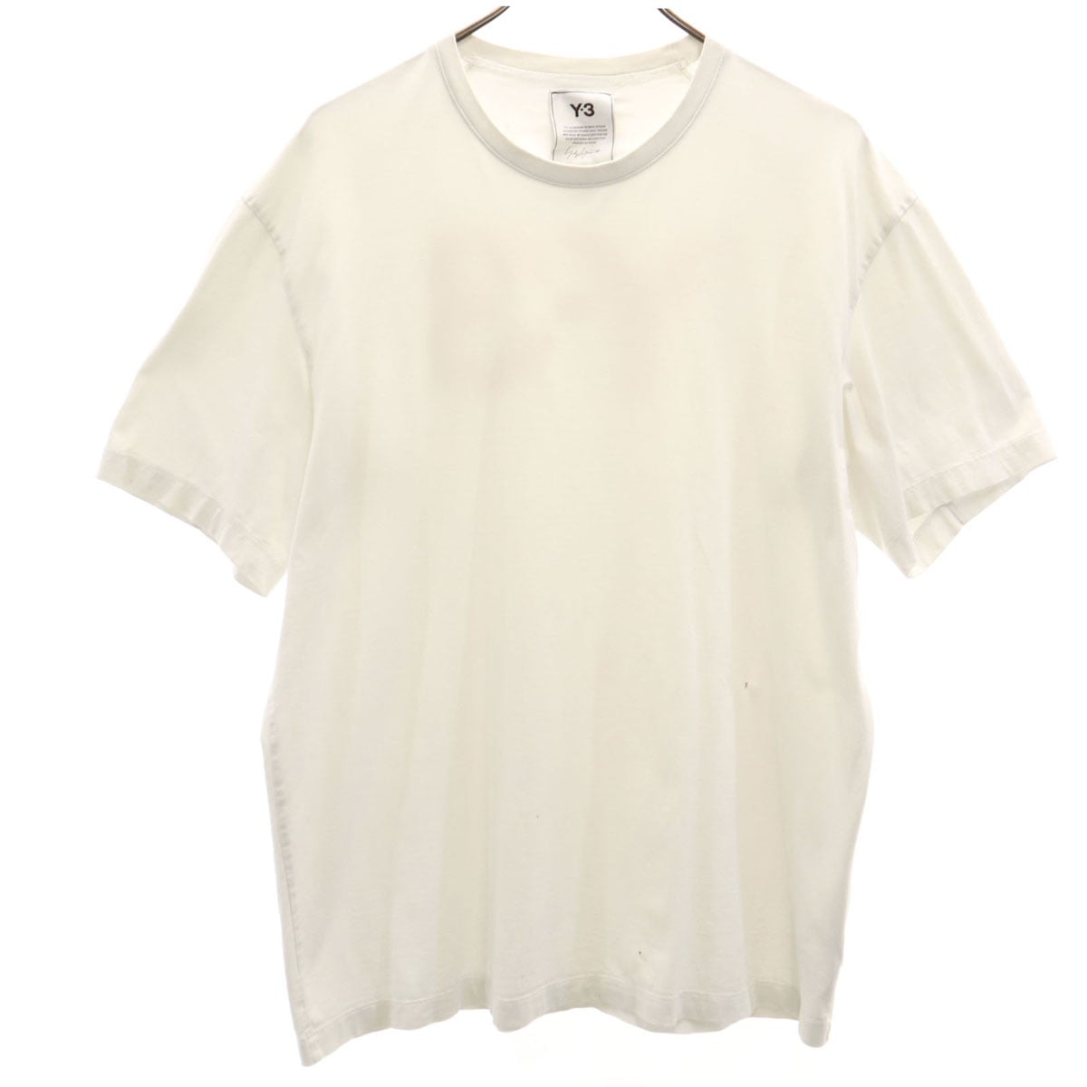 バックロゴ 半袖 Tシャツ L ホワイト系 ヨウジヤマモト メンズ 古着