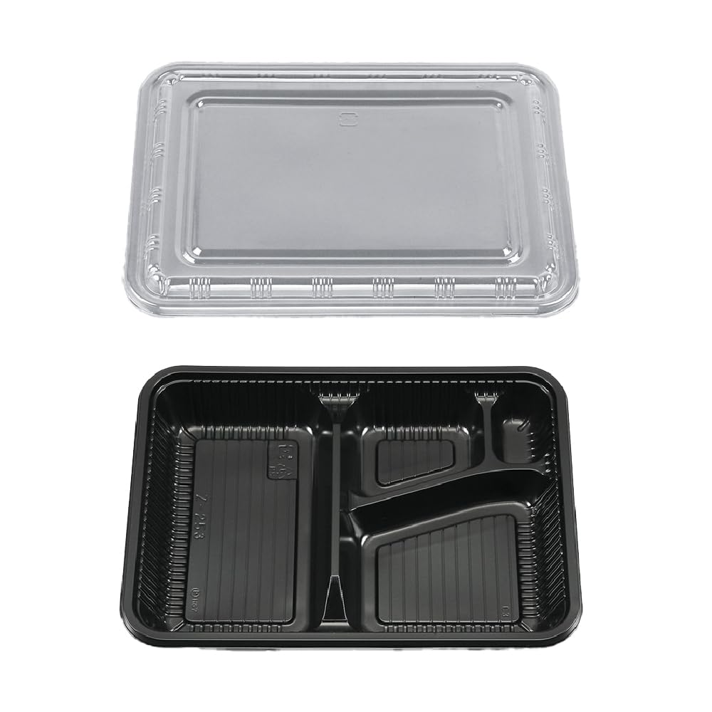 使い捨てお弁当箱Z-253BS黒セット[ケース800入] FBAレンジ対応 高耐熱100℃ 本体＋蓋セット イベント・業務用・仕出しに最適