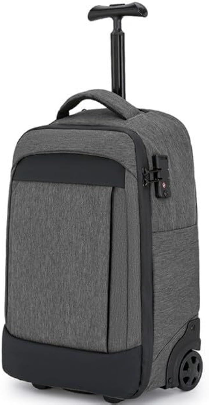 キャスター付きリュック キャリー サック 大容量 軽量 カバン スーツケース 通勤 通学 ビジネス 旅行 出張 機内持ち込み 静音 防水 2way (グレー, 中)