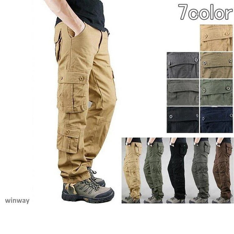 新商品 カーゴパンツ メンズ 秋冬 作業用 ミリタリーパンツ メンズ カラーパンツ ポケット 便利 ミリタリー カーゴパンツ　スウェットパンツカーゴパンツ メンズ 秋冬 作業用 ミリタリーパンツ