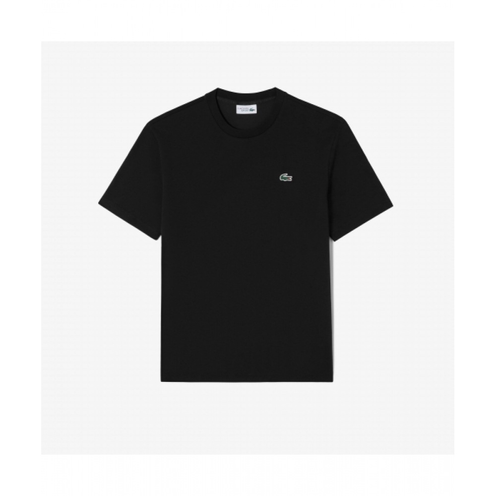 LACOSTE メンズ 機能性 コットン 半袖Tシャツ [ブラック]