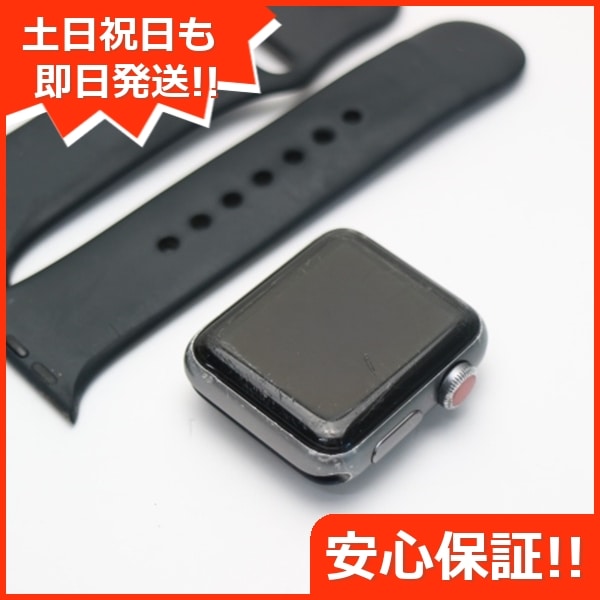 良品 Apple Watch series3 38mm Cellular スペースグレイ 71