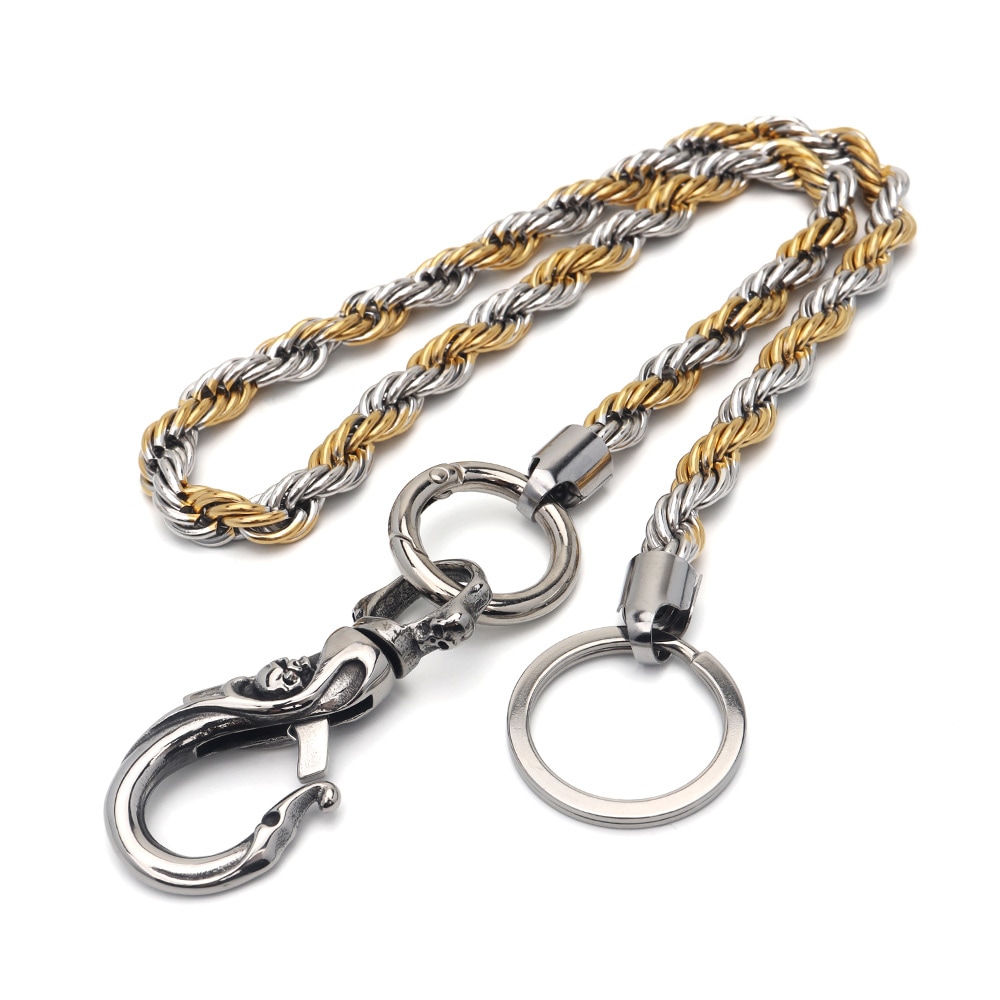 ステンレス ロープ ウォレットチェーン [wc038-mix]