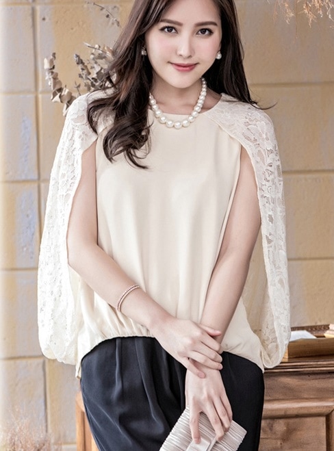 1731.ケープ袖パンツドレス（アプリコット）2019 春夏 sale 結婚式 二次会 パーティー お呼ばれ デート 謝恩会 同窓会 食事会 デート フォーマル