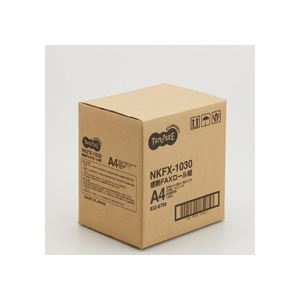 （まとめ） TANOSEE 感熱FAXロール紙 A4 幅210mm×長さ30m 芯内径0.5インチ 表発色 1セット（12本） (×2セット)