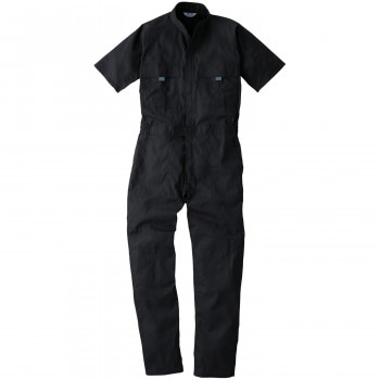 桑和 9007 半袖つなぎ 6Lサイズ ブラック（4） SOWA