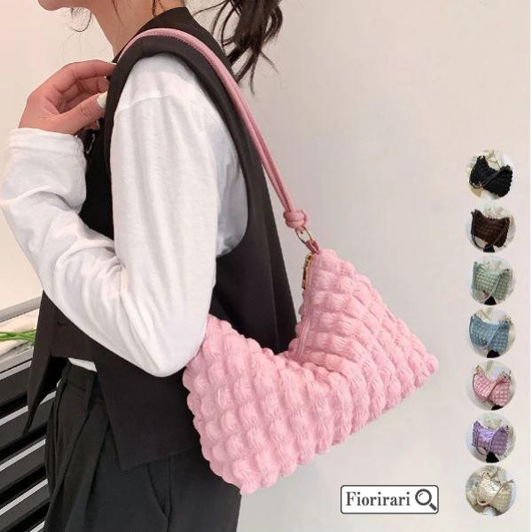 ショルダーバッグ ポップコーンぽこぽこ ハンドバッグ 韓国風 手提げかばん おしゃれ サブバッグ お出かけ