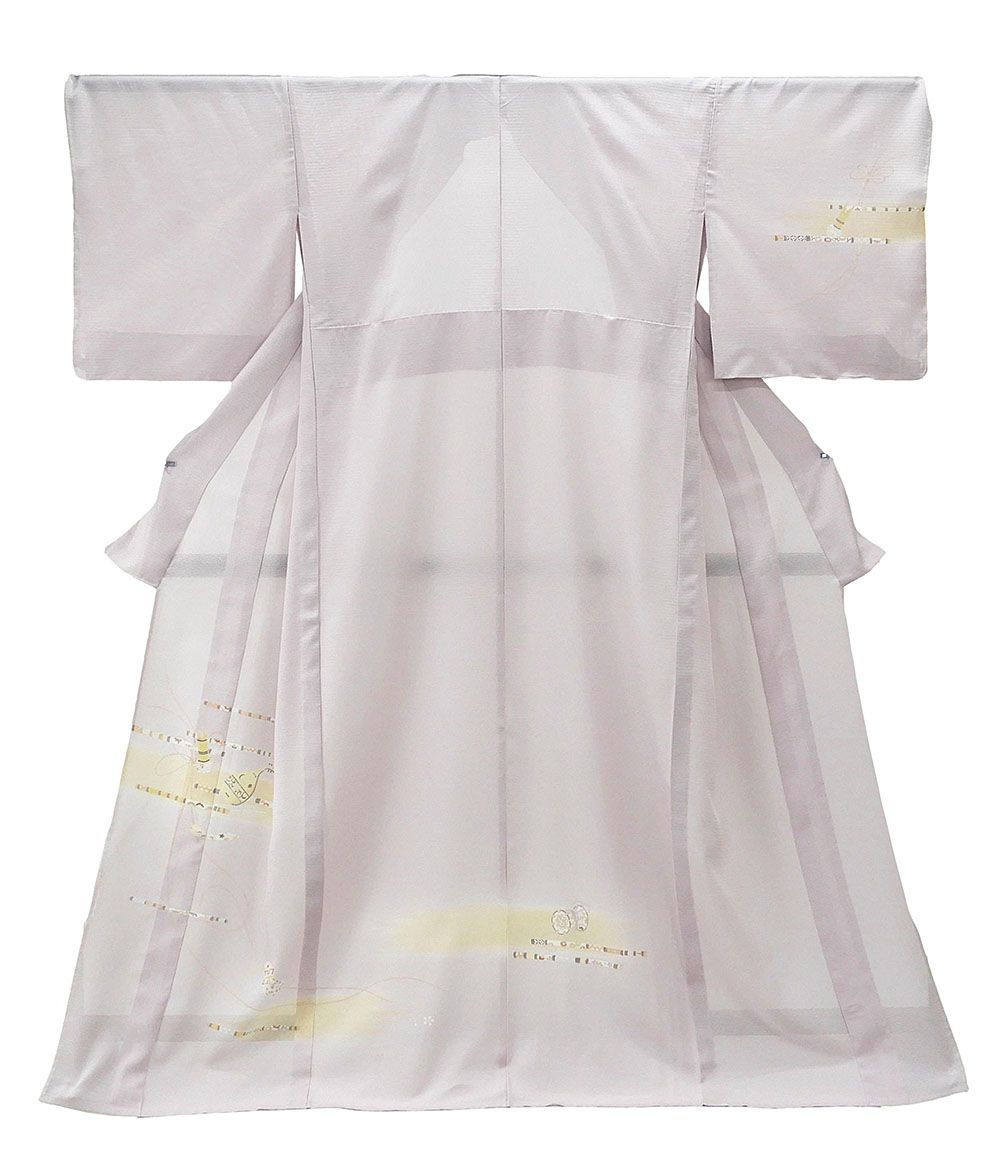 夏物 訪問着 新品仕立済 正絹 夏物 楽器模様 身丈167cm 裄丈69cm 絽訪問着 新品 仕立て上がり 着物 wb2332 47,880円