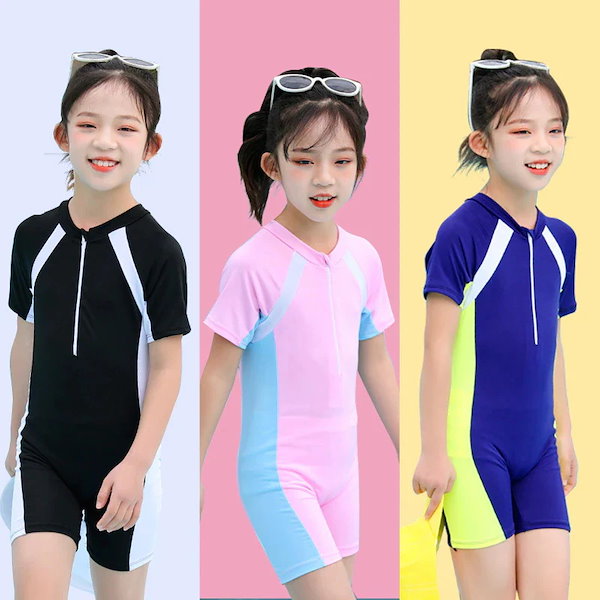 女子小学６年水着 Qoo10] 水着 女子 小学生 ジュニア シンプル