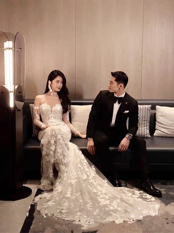 カ ウェディングドレス 白 レースのドレス パーティドレス ドレス コンサート 二次会 結婚式 披露宴 大きいサイズ Aラインドレス ロングドレス ロング お姫様 新作 パーテ