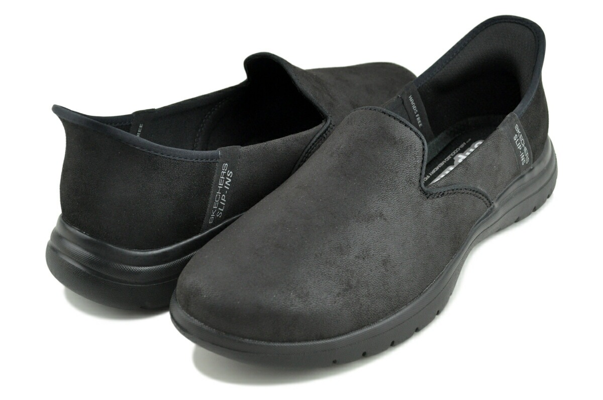 スリップインズ オンザゴー フレックス キャプティベイティング ブラック レディース スニーカー スリッポン ヒールピロー 136544-bbk