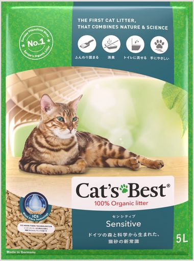 CAT'S BEST キャッツベスト センシティブ 5L × 8袋 猫砂 5L×8袋
