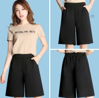 デート モテコーデ サイズ豊富 バリエーション豊富 ボトムス パンツ ショート ショート丈 膝上 Aライン ウエストゴム かわいい 可愛い きれいめ シンプル カジュアル 上品 おしゃれ