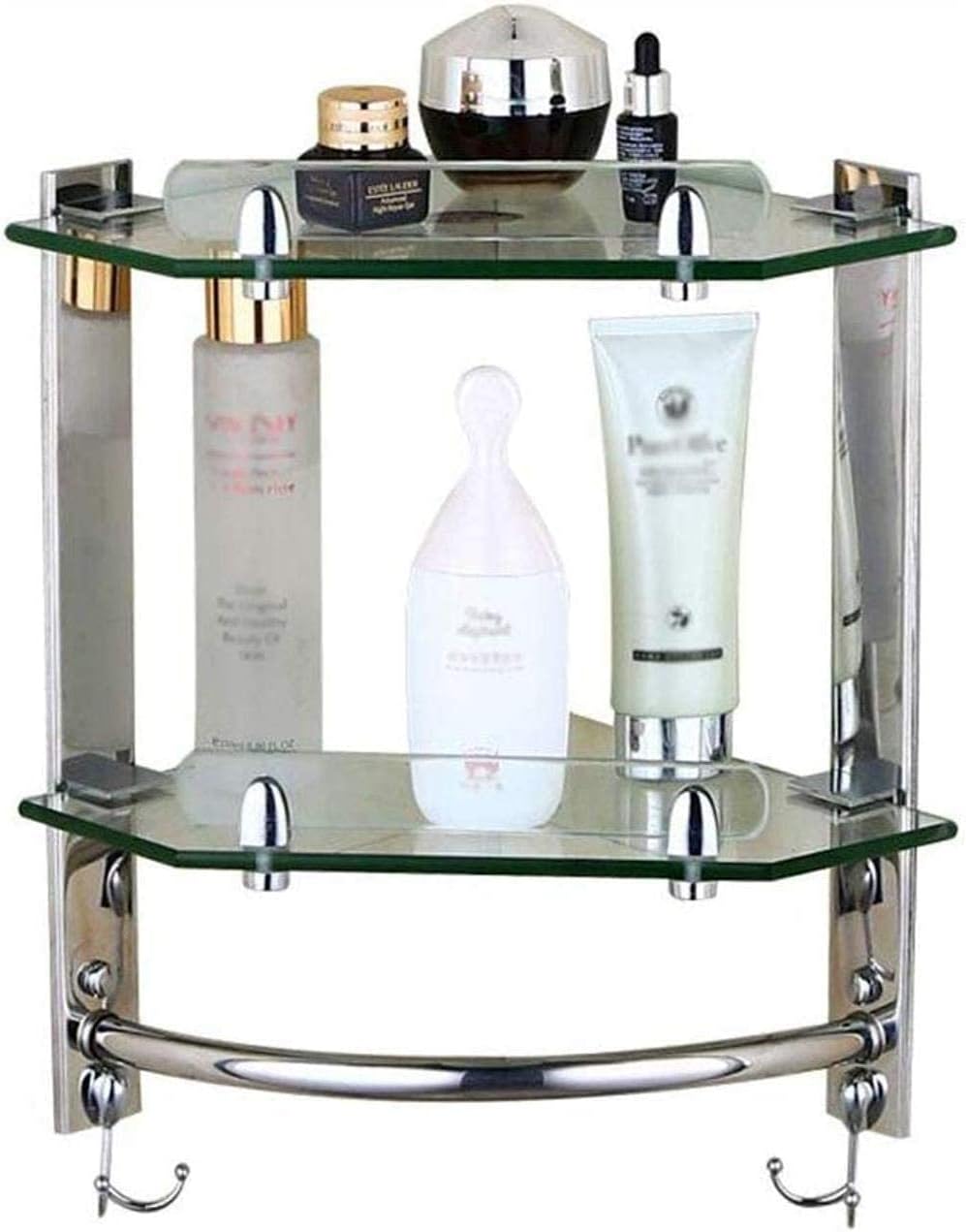 GHCXY Bathroom Hardware Floating Shelves Storage Shelf Bathroom Strong Bathroom Corner Shelf Wall Ha