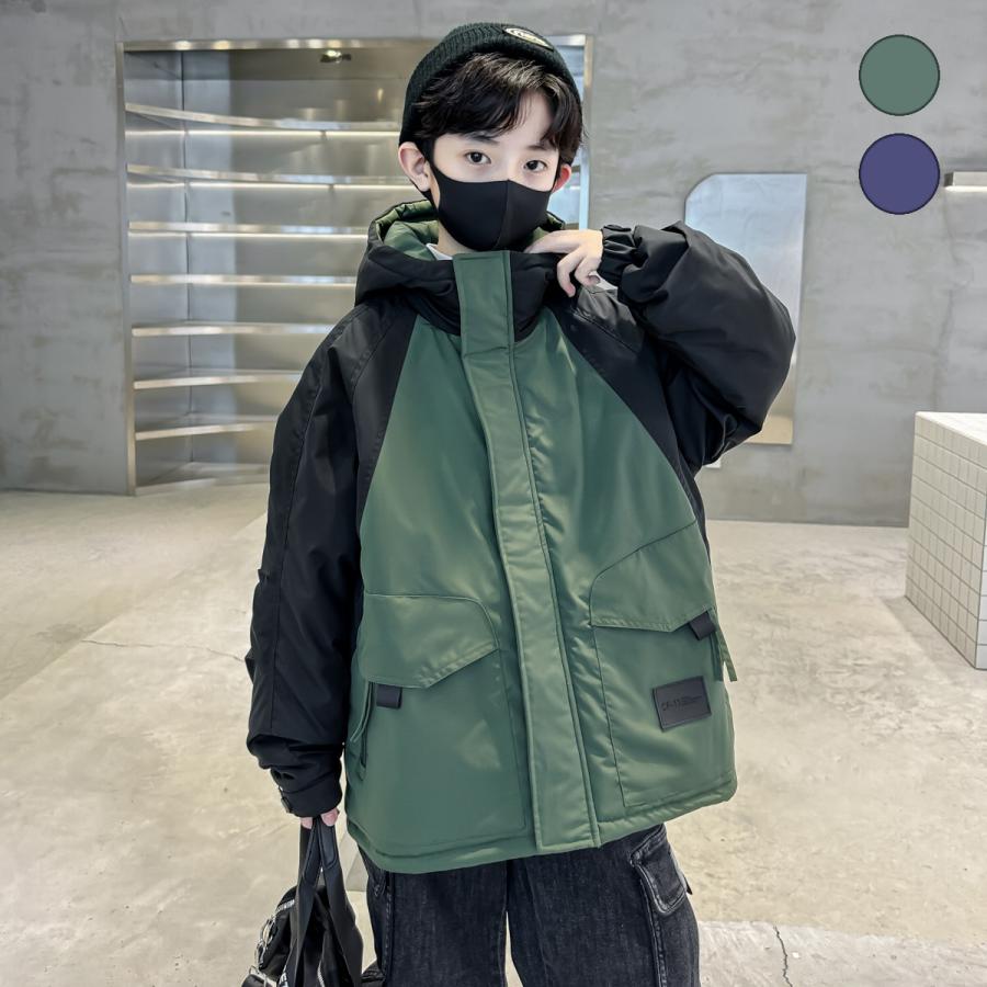 ジャケット 子供 コート キッズ 長袖 男の子 子供服 ボア アウトドア ゆたり フード付き ジャンパー オシャレ 厚手 防寒 冬 通学 通園 グリーン パープル