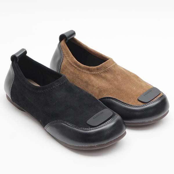 [シューズ] コンビ スパン 女性女子 フラットシューズ ローファー パンプス 1.5cm sjkan-9928