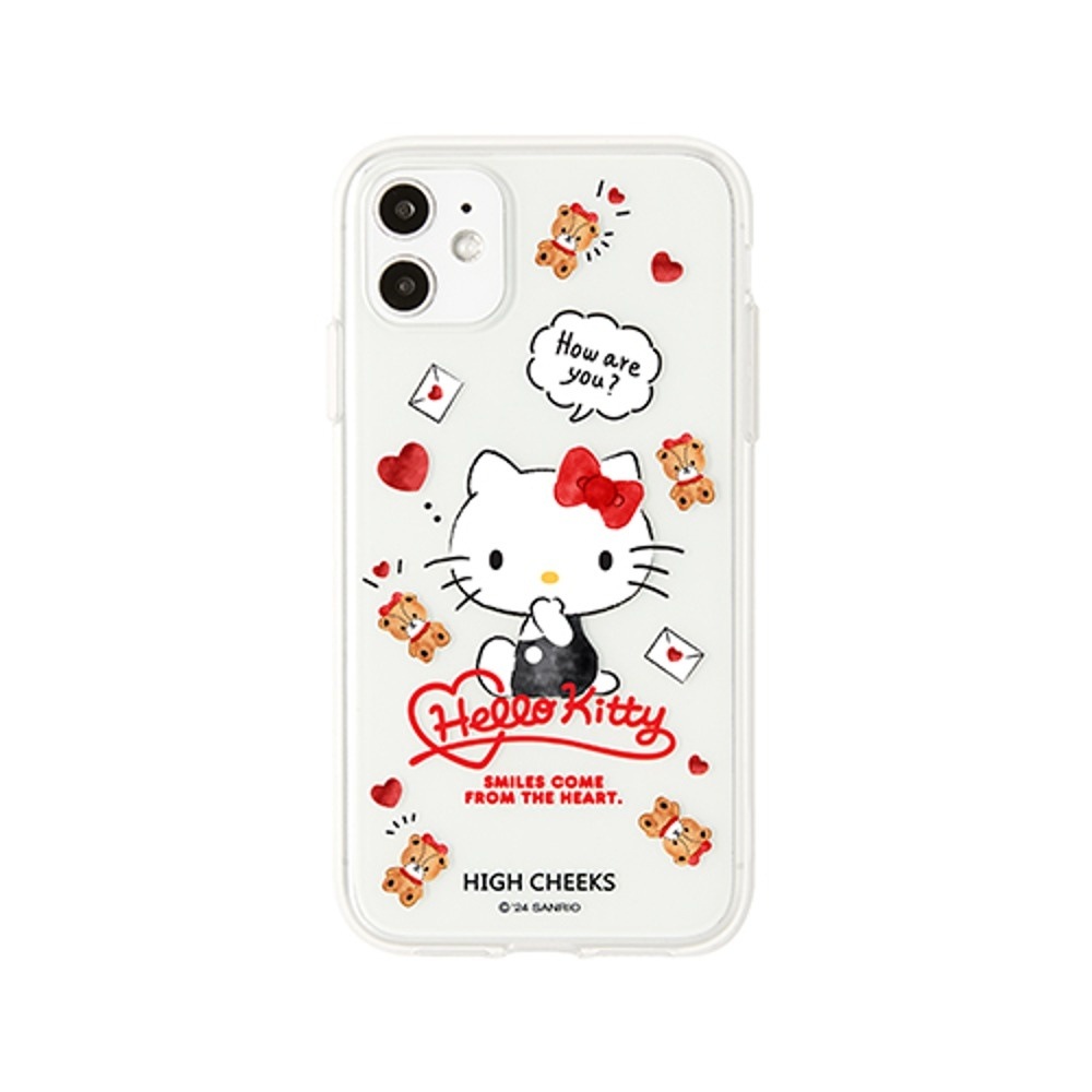 ［HIGH CHEEKS］ Heart Hello kitty Clear Caseスマホケース iPhone case GALAXY case