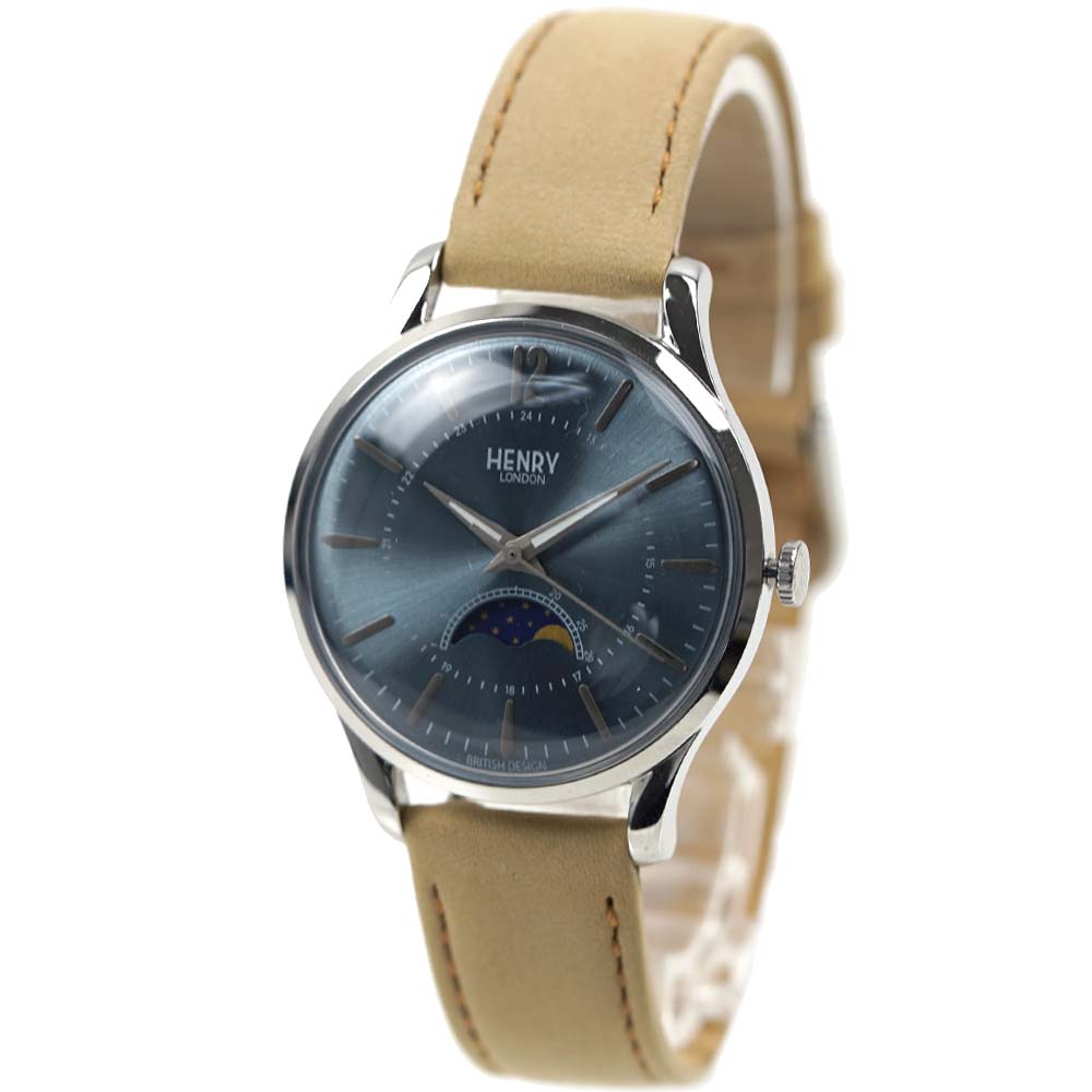 [アウトレット箱] ヘンリーロンドン 腕時計 レディース ユニセックス ムーンフェイズ HENRY LONDON HL34-LM-0377-TT