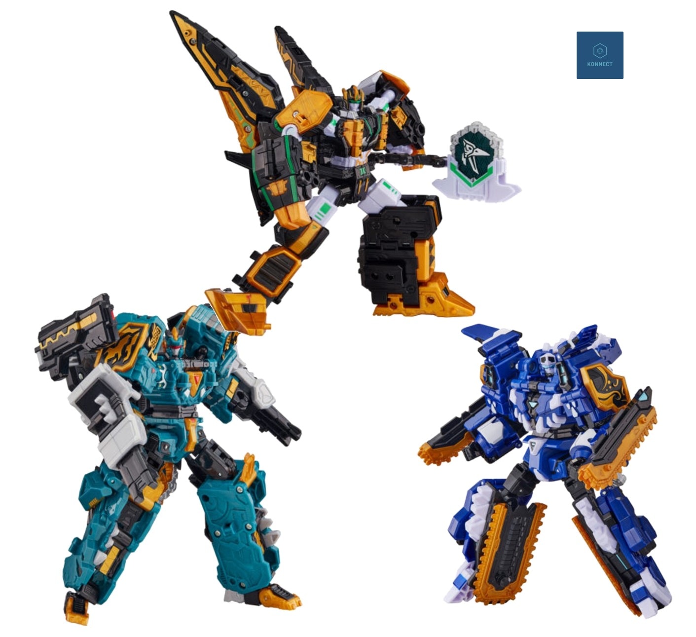 3SET ストームテラ+タイダルシャーク+バスターギガ (最強恐竜 ミニ特攻隊 レックスカイザー D6 D9)