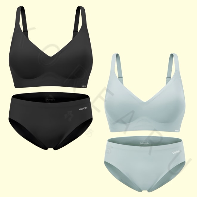 ベリッシュ【選べる7色】クールフィットブラ ボリュームフィット&ショーツセット 韓国 超大人気 下着 パンティー 上下セット